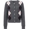 VEROMODA Women's Retro Rhombus Knit Long-Sleeve Cardigan