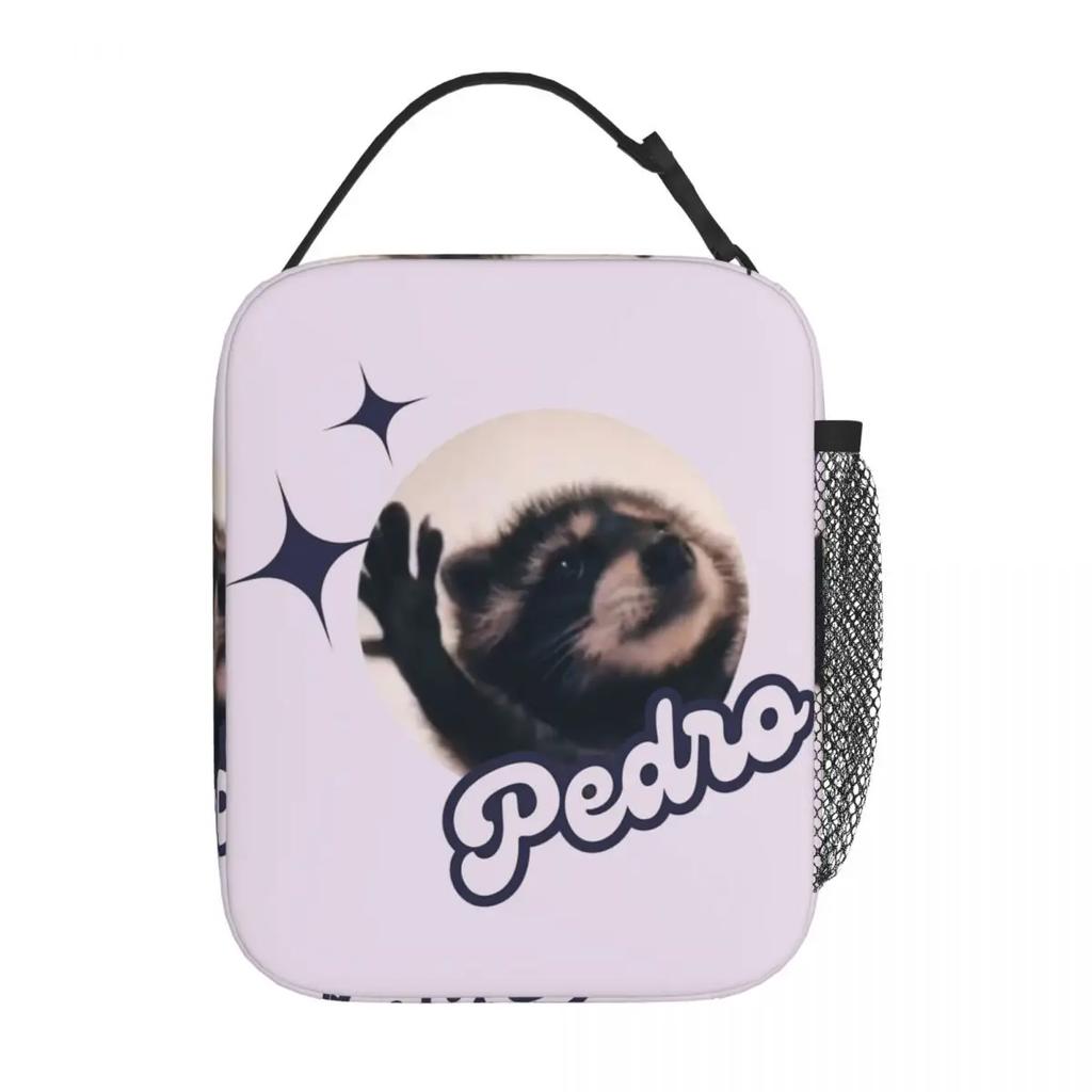 Insulated Lunch Boxes Dancing Pedro Raccoon Merch Funny Animal Lunch Food Box New Arrival Thermal Cooler Bento Box For Picnic
