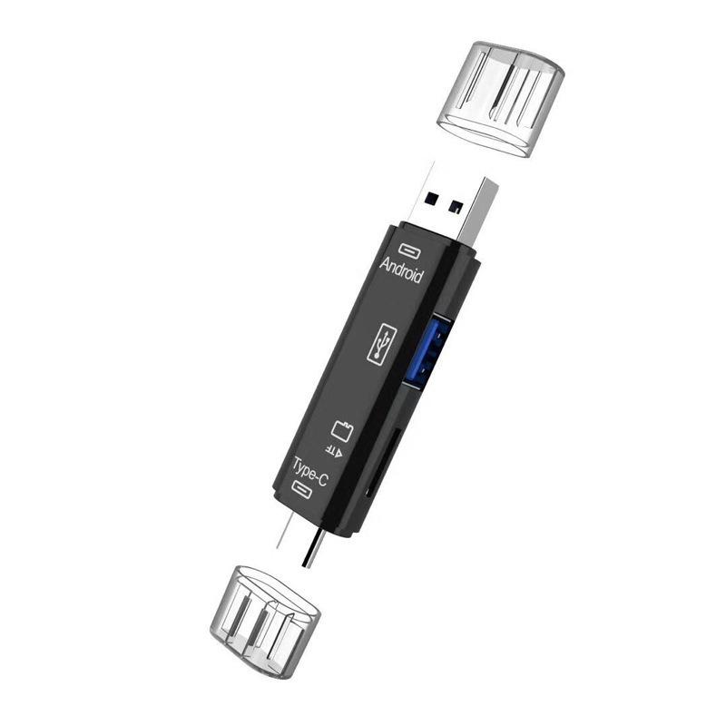 5 In 1 Type-c Reader Multi-function Multifunction Usb Type C/Usb /Micro Usb/Tf Memory Card Reader OTG Card Reader