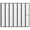 Shower Screen Black 168 X 140 Cm Aluminium
