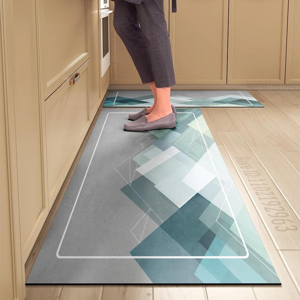 Non-slip Crystal Velvet Kitchen Mat Super Absorbent Long Carpets for Bedroom Bathroom Entrance Door Floor Mats