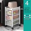 Yunsro Slim 4-Tier Pull-Out Kitchen Storage Cart