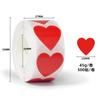 25mm Heart Shaped Sticker Labels - 500 per Roll for Crafts and Organization