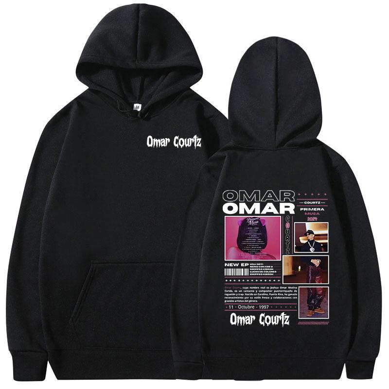 Omar Courtz Primera Musa Album Tour Merch Hoodies Men's Women Fashion Hooded Sweatshirts Hip Hop Oversized Pullovers Streetwear