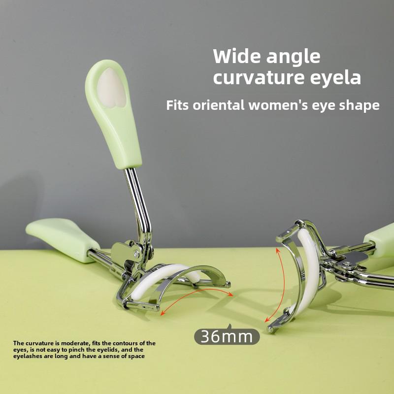 Lafa Heart-Shaped Stainless Steel Eyelash Curler with Non-Slip Handle, Wide-Angle Fit, Model LS-18940