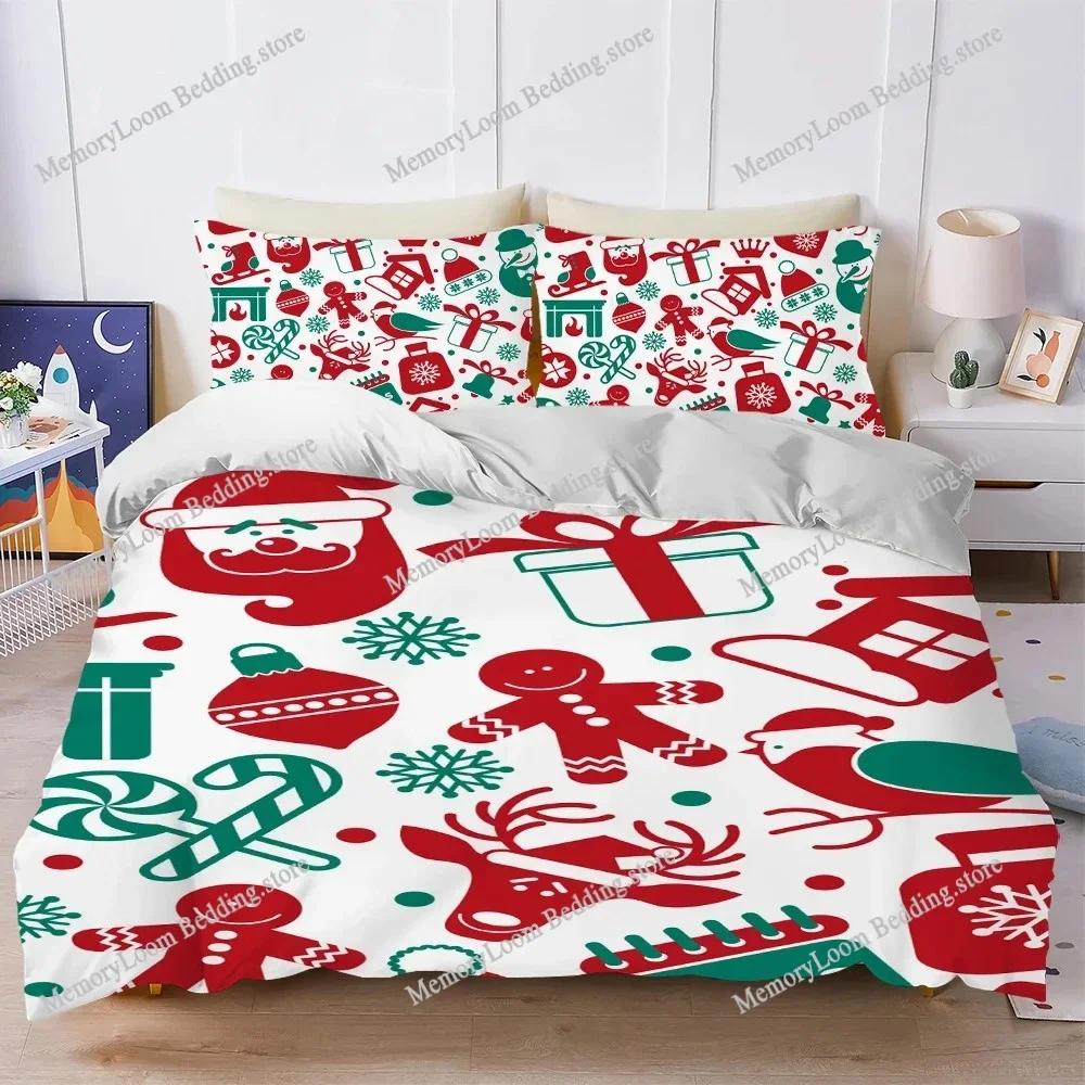 C-Christmas S-Sweets Duvet Cover Set Home Style Bedding Soft Laundry Cotton Bed Student Dormitory Gift Home Textileextile741