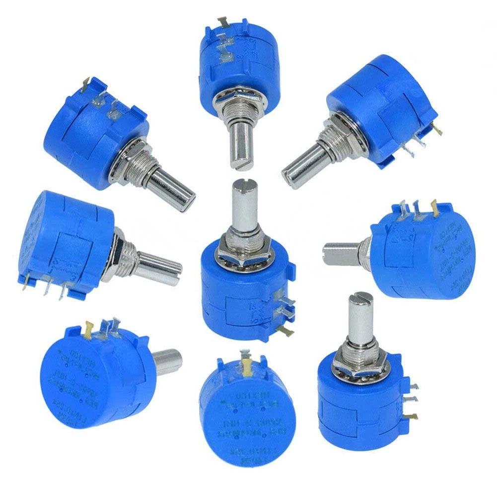 3590S 10-Turn Potentiometer 1k 2k 5k 10k 20k 50k 100k 100R 200R 500R Resistance with 2W Power Rating and 0.25% Linearity
