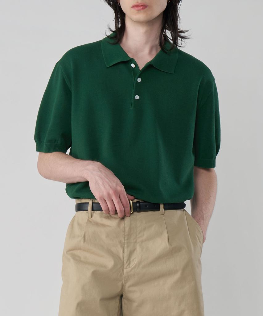 Untact Studio Washable Cool Cotton Short Sleeve Collared Knit 4 Colors (Type A)