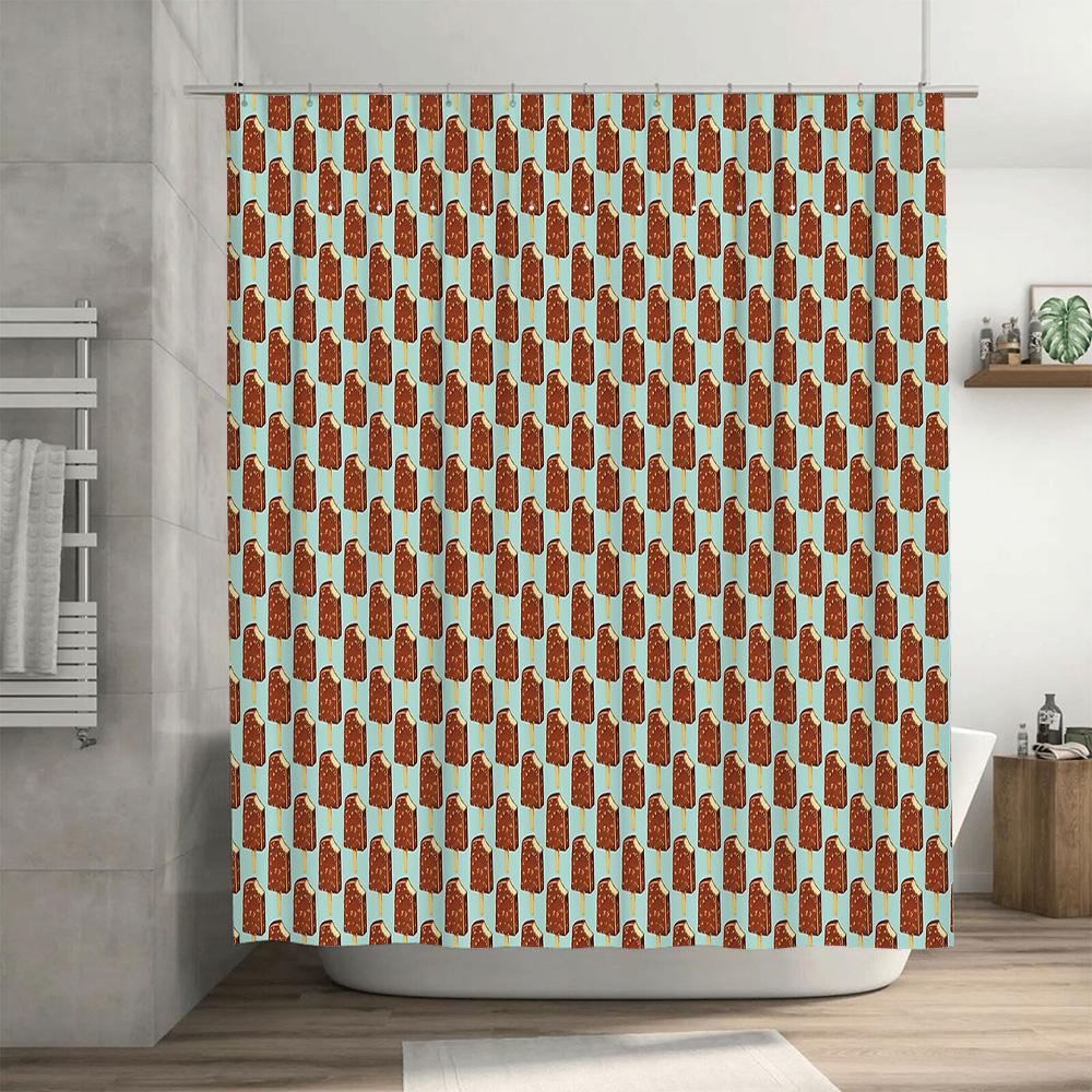 Shower Curtain Floral Vintage Waterproof Bathroom Decor Farmhouse Style Fabric Backdrop Modern Simple Pattern Home Textile