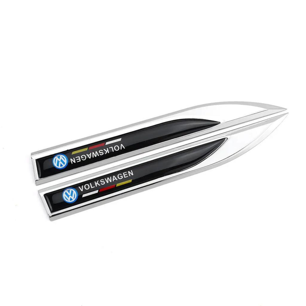 2pcs 3D Metal Car Fender Side Wing Emblem Badge Sticker For Volkswagen GOLF 5 Tiguan Polo Golf 6 Golf 7 Jetta Accessories