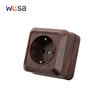WESA Interrupteur Bouton Lumineux Surface Murale Bois EU Peinture Pulvérisée Plastique Extérieur 2 Touches 1 Voie Mur Extérieur Bascule Marche / Arrêt