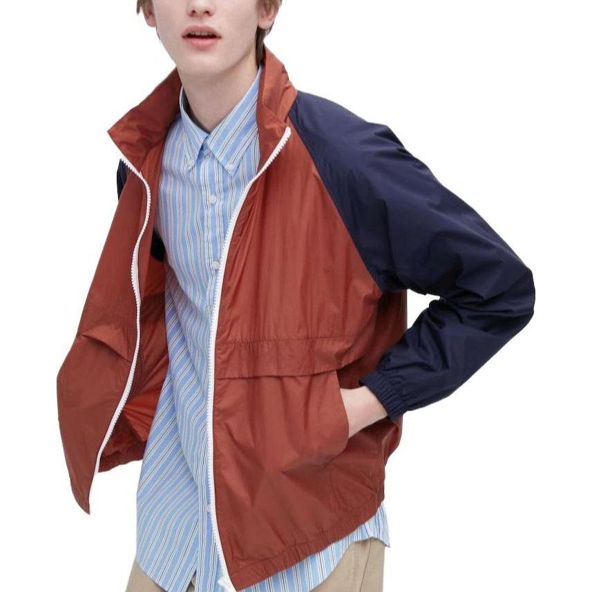 Uniqlo X JW Anderson Collaboration SS23 Spring Summer Series Designer UV Protection Color Block Hooded Jacket Men jackets Coral-Red 453864-15