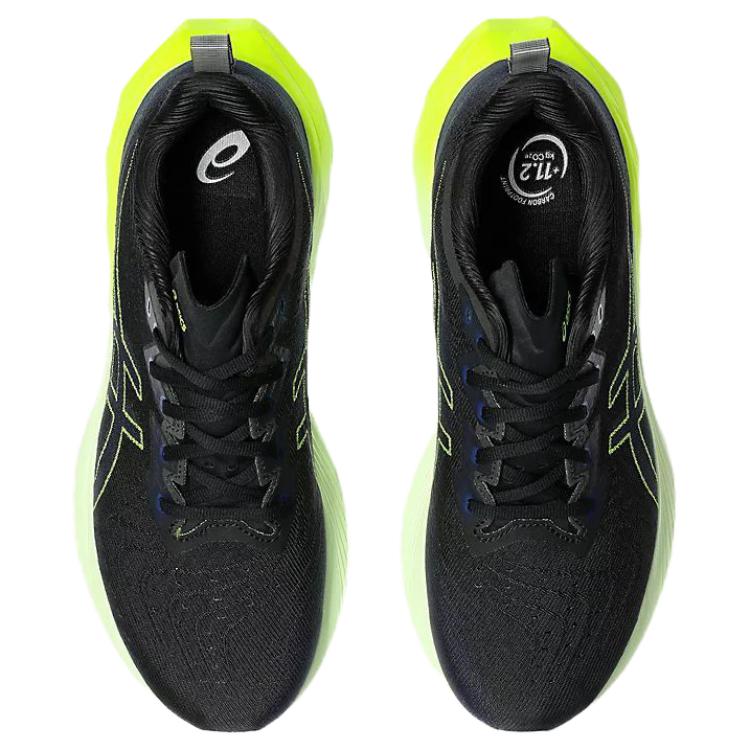 Asics Novablast 4 Wide Black Glow Yellow Men Sneakers Blue-Expanse 1011B694-003