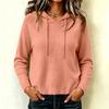 Women's Casual Loose Fit Hooded Knit Pullover Sweater for Everyday Wear