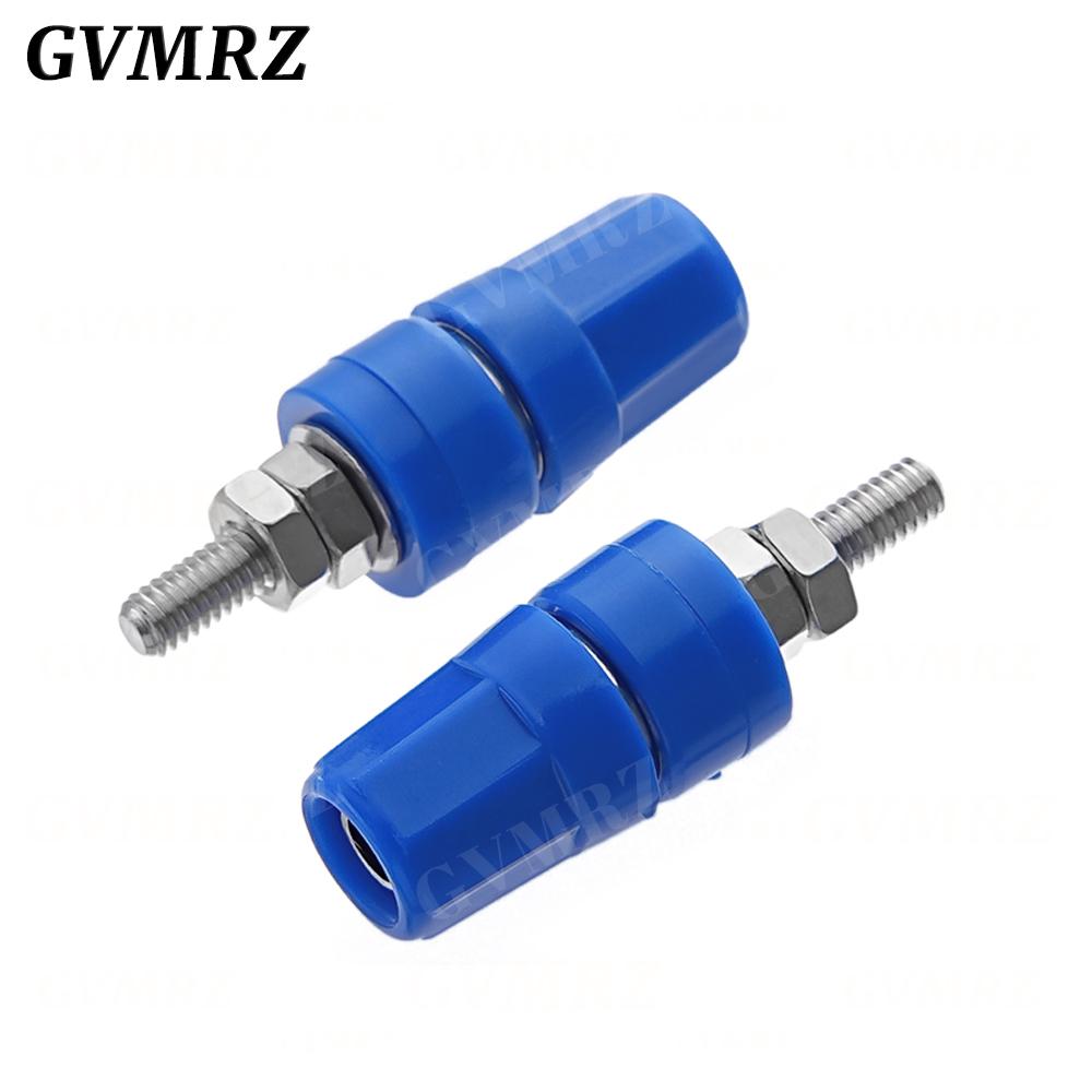 5PCS M4X36 Pure Copper Terminal 4MM Banana Jack Socket 20A Binding Post Banana Plug Connector M4*36 Black Red Blue Green Yellow