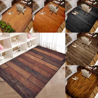 3D HD Holzmaserung Muster Teppich Modern Nordisch Holztextur Fußmatte für Küche Wohnzimmer Schlafzimmer Balkon Willkommensläufer Dekor