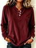 Women's Long Sleeve V-Neck Slim Fit Shirt for Everyday Wear with Fashionable Design