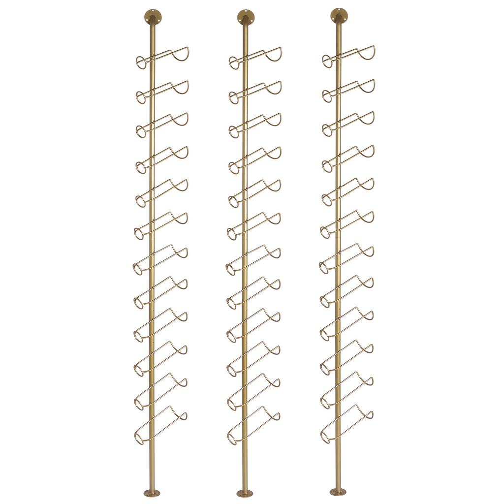 Metal Wall Hanging Wine Holder for 12 Wine Bottles 3/6 Pack Wine Bottle Racks Space-saving for Bar Cellars Kitchen Dining Room