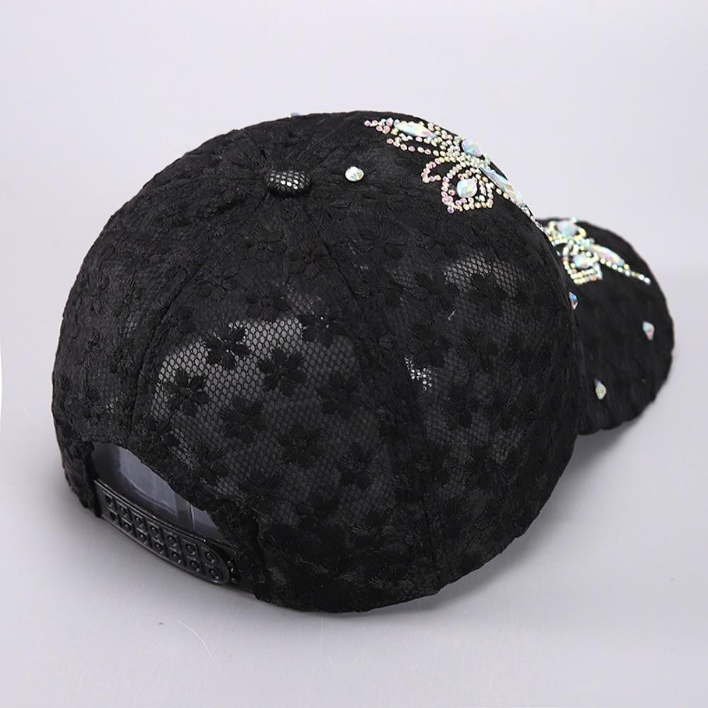 Lace Visors Cap Butterfly Mesh Peaked Hat Fashion Flower Baseball Cap Girls