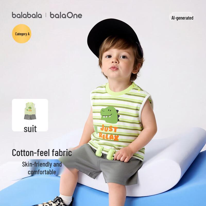 Balabala Baby Sleeveless Top & Shorts Set