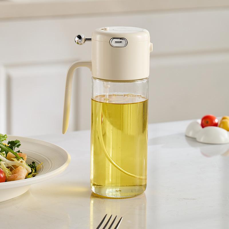 Dual-purpose Spray Oil Bottle, Household Seasoning Bottle, Leak-proof Oil Can, Kitchen Glass Oil Bottle
