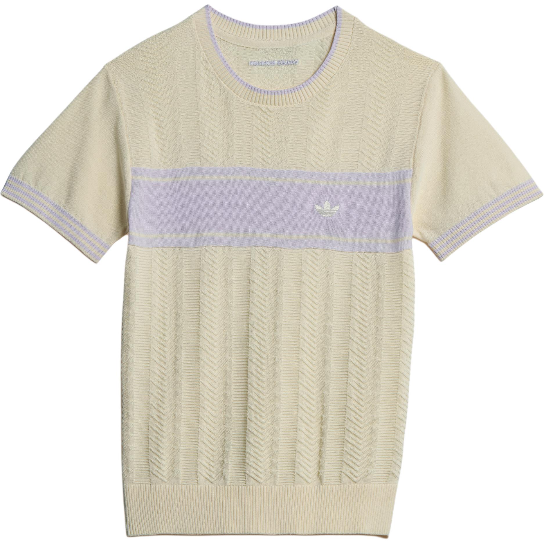 adidas Originals x Wales Bonner Unisex Knit Tee Mist Sun GU0751 XS