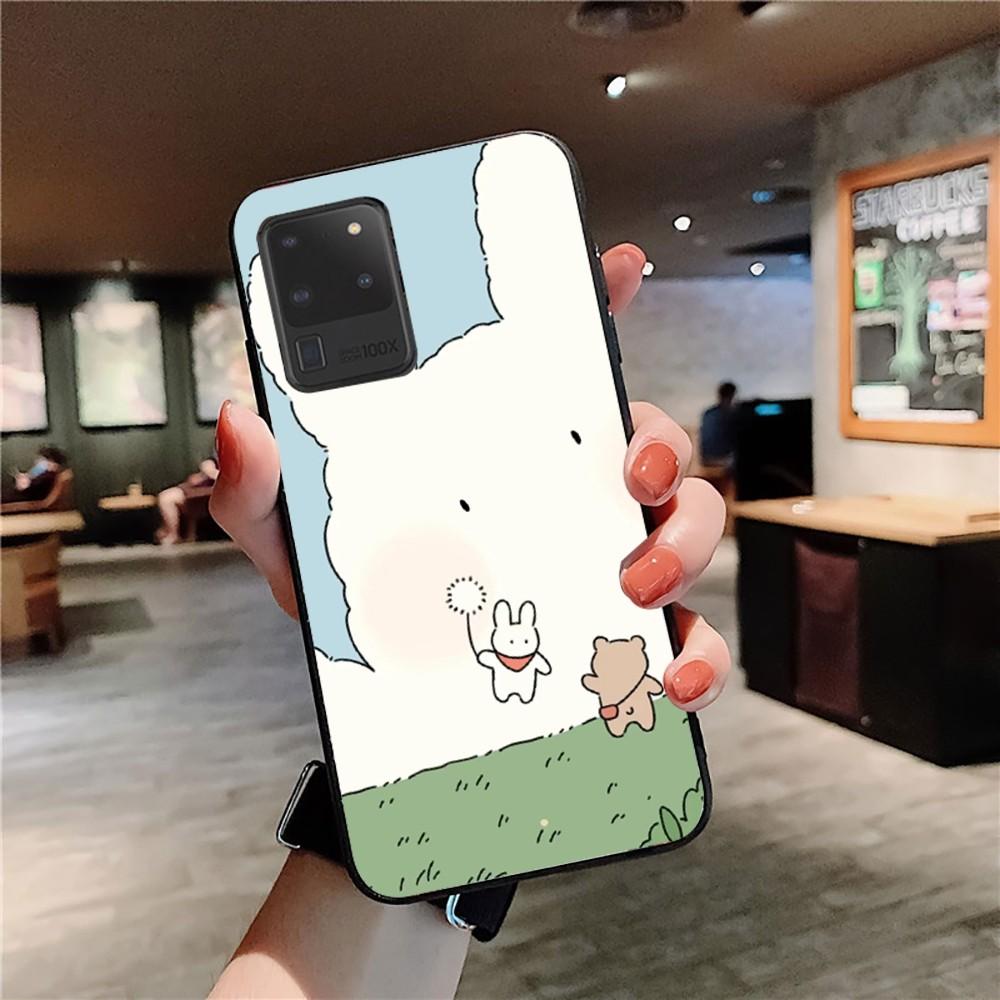 

Милый чехол для телефона с изображением мультяшного кролика для Samsung S 20 21 22 23 plus Ultra для Redmi Note 8 9 10 11 для Huawei Y 5 6 9 Redmi Note10pro 4G