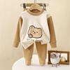 Children's Autumn & Winter Warm Home Set: Infant Clothes & Trousers for Boys & Girls