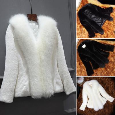 Damen Flauschiger Wintermantel Faux-Pelzbesatz Warme Jacke Offener Cardigan Damen Herbst Winter Fleece Oberbekleidung