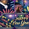 Festive Party Display Night Sky Design Celebration Backdrop Party Display Vibrant Colors Year End Background For Home Party