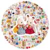 100pcs Sylvania Family Graffiti Phone Case Tablet Laptop Guitar Children's Sticker