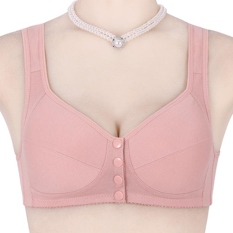 

Women s Soft Cotton Front-Button Vest-Style Plus-Size Bra - Ideal for Middle-Aged and Elderly 42/95