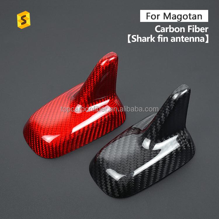 ES  Real Carbon Fiber Carbon Car Accessories Roof Auto Car Radio Shark Sharp Fin Car Antenna for Volkswagen Magotan