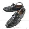 England Made/Alfred Sargent/Leather Monk Strap Shoes/7/25.5/Black/