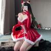 Women Sexy Christmas Dress Bodysuit High-End New 's Robe Set Patent Leather Cross Straps Tight Little Devil Exotic Costumes