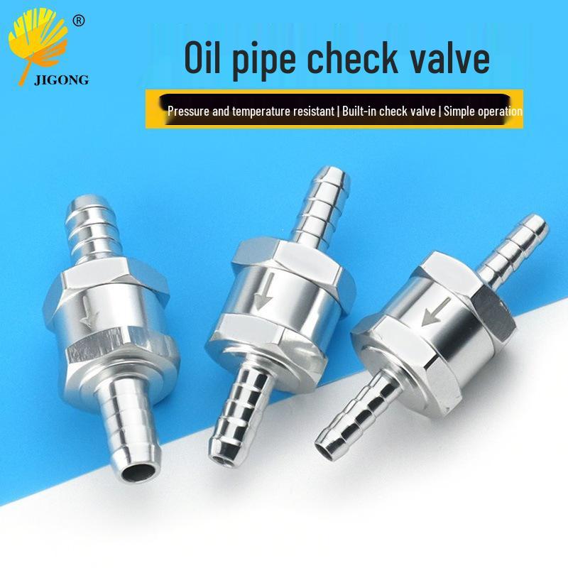 Pressure & Temperature-Resistant Oil Pipe Joint for Car/Ship Engine: Hand Pump Fuel Check Valve 6-12mm.