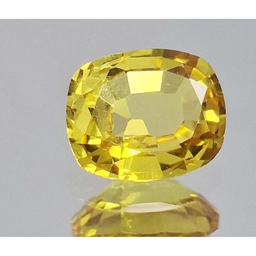 Fabulous Yellow Sapphire Natural Cushion Cut 6-8 Ct Certified Loose Gemstone
