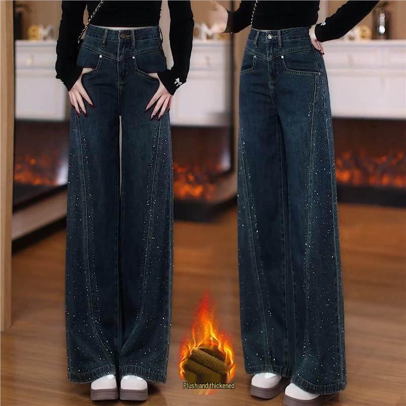

Women s High Waist Slim Fit Loose Wide Leg Jeans with Full Sky Stars Design - Spring/Autumn 2026 Collection 3XL /31 [Recommended 135-145 lbs]