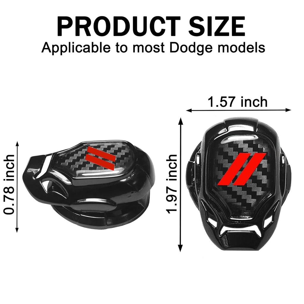 YOSRTER Push Start Button Cover Fit for Dodge Challenger Charger Durango Journey Aluminum Alloy Engine Start Stop Button Cover Protector for Dodge