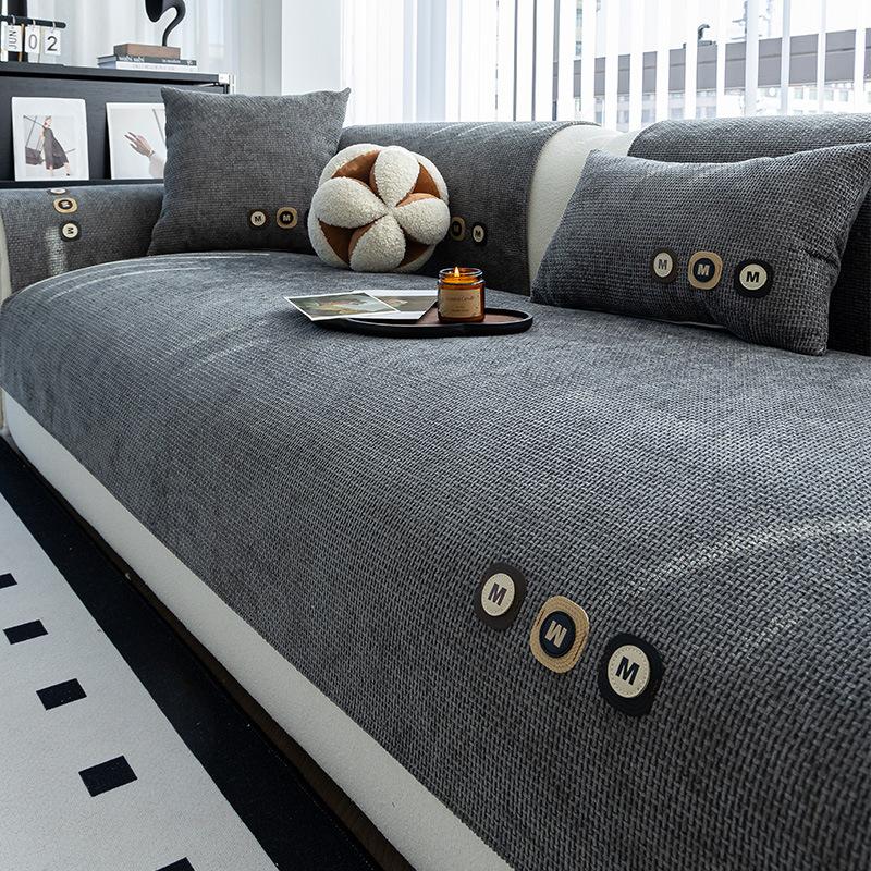 

1pc Luxury Sofa Cushion - Plush Soft Chenille Cushion Cover, Fits Single, Dual, Triple, Quad Sofas - Home Decor Essentials, Couch Cushion Covers 90 * 180Cm single pack