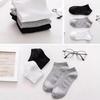 Comfortable Men's Summer Cotton Black Invisible Boat Socks Breathable Thin White Ins