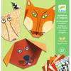 DJECO Origami Dieren met Instructies en Stickers, Ontwikkeling van Vingerbehendigheid, Montessori, Leeftijden 4, 5, 6, 7, Jongens en Meisjes, Kleuterschool en