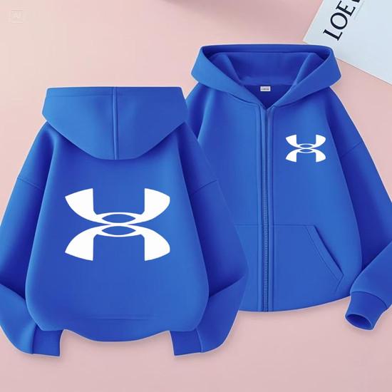 Kinder Strickjacke Herbst Winter Hoodie Reißverschluss Stil Sweatshirt 3-12 Jahre Jungen Mädchen Buchstabe Sport Oberteil Lässige Mode Lockere Jacke Kleidung