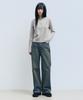 FILLUMINATE Washed Flare Denim Pants - Black