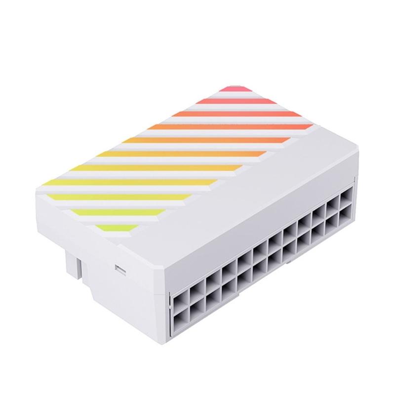 Insulated 24pin Adapter With 90 Degree Horizontal Outlet Enhancing Chassis Aesthetics And Safe Cable Management