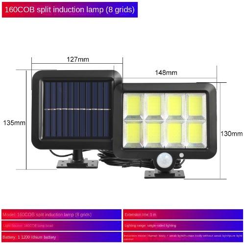 56LED Induction Wall Lamp Waterproof Split Solar 100COB Separated Human Body Induction Courtyard Lamp Garage Lamp