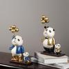 Modern Light Luxury Panda Ornament: Cute Parent-Child Decorative Item for Living Room or Study