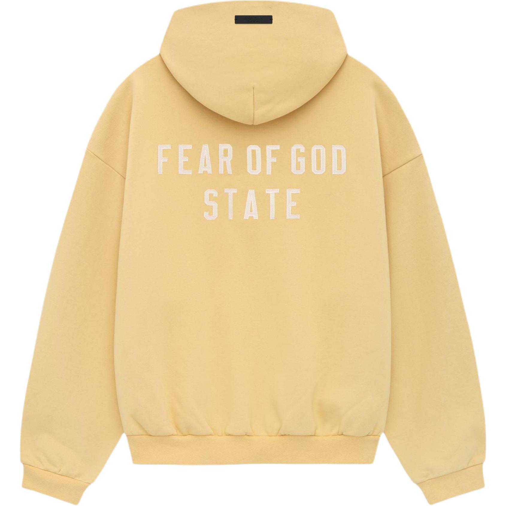 

Fear of God Essentials Heavy Fleece Full Zip Hoodie Amber Men Tops Yellow 192BT246243F L