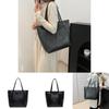 Fashionable Black Crocodile Pattern Tote Bag With Zipper Closure For Everyday Essentials