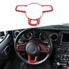 Steering Wheel Trim Decal Panel Red for Jeep Wrangler JL JLU Gladiator JT 2018+